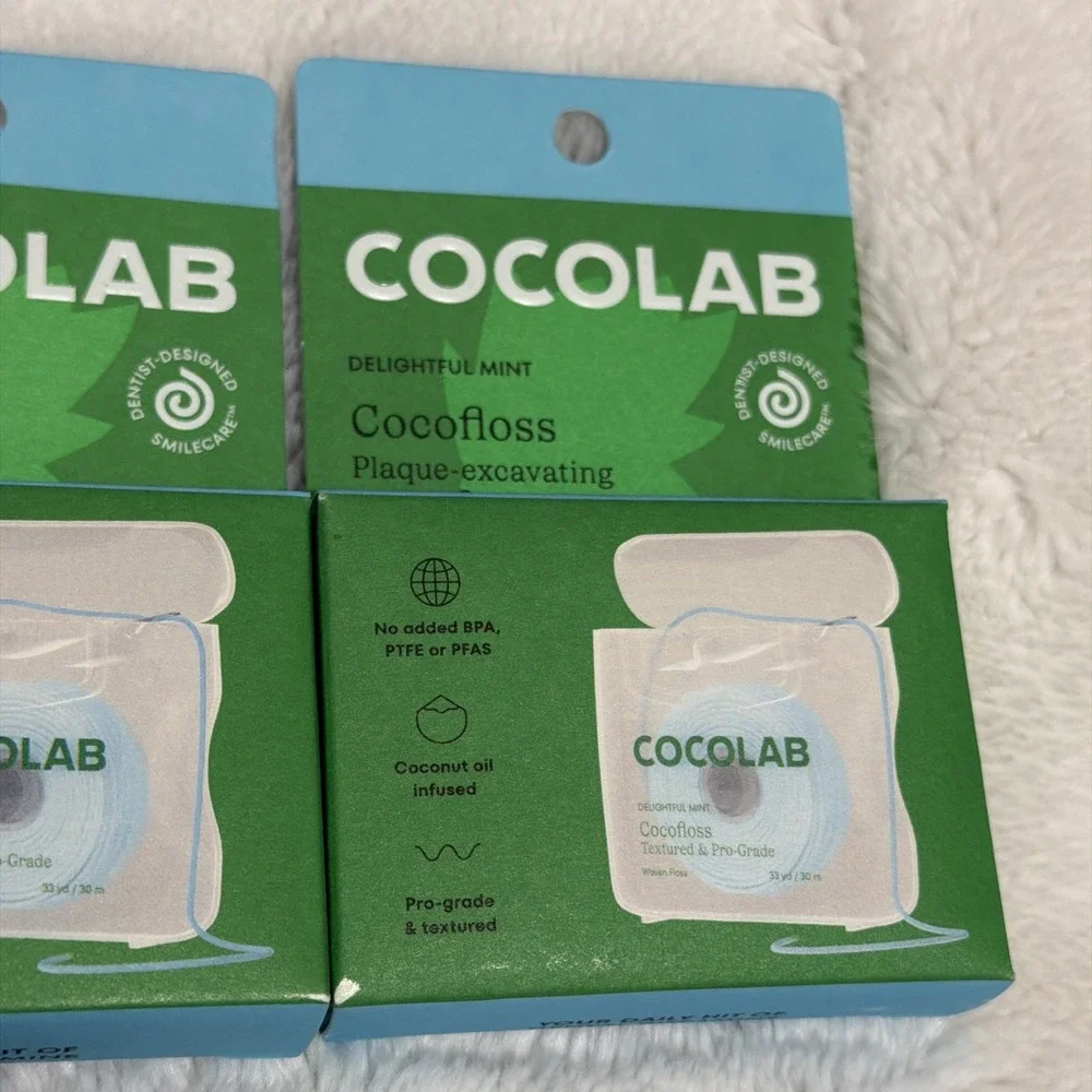(LOT OF 2) Cocolab Coco Floss Delightful Mint 33yd